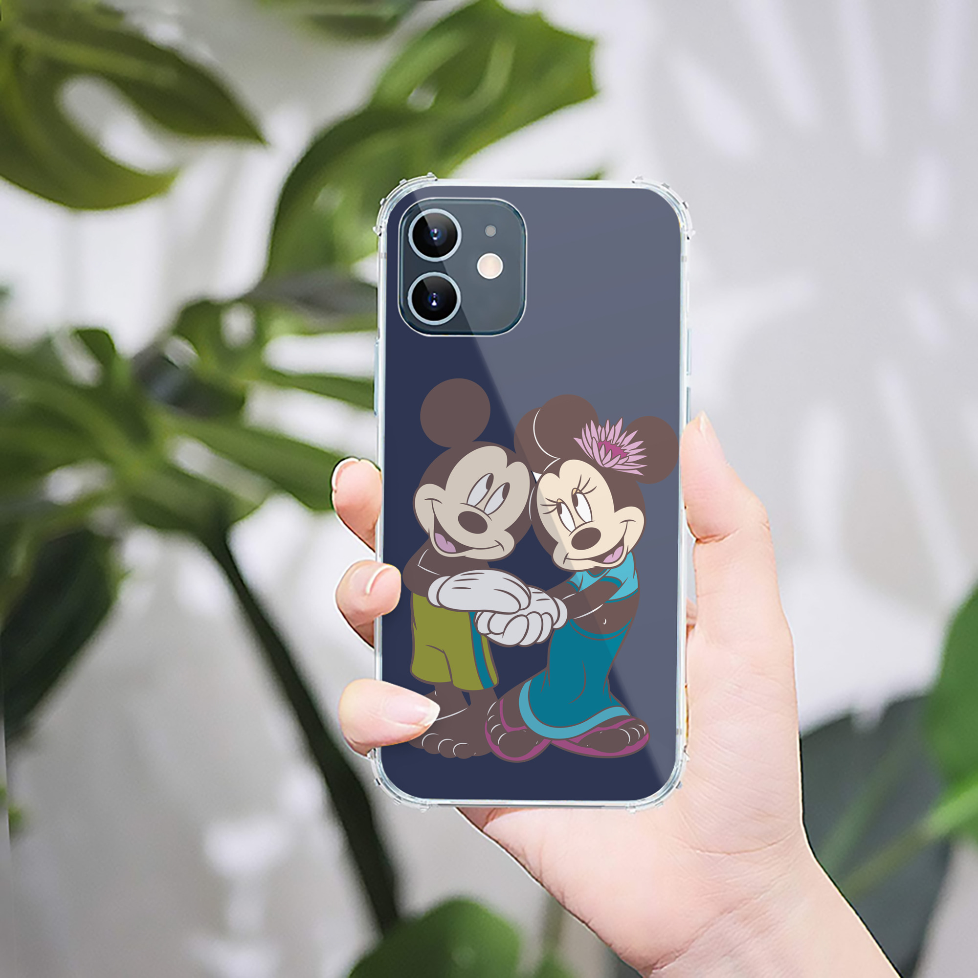 （画像用） ミッキーマウス Mickey Mouse 【iPhone 12シリーズ対応】透明スマホケース（クリアソフトケース）
